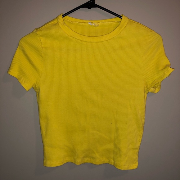 Divided Tops - Yellow Crop Top